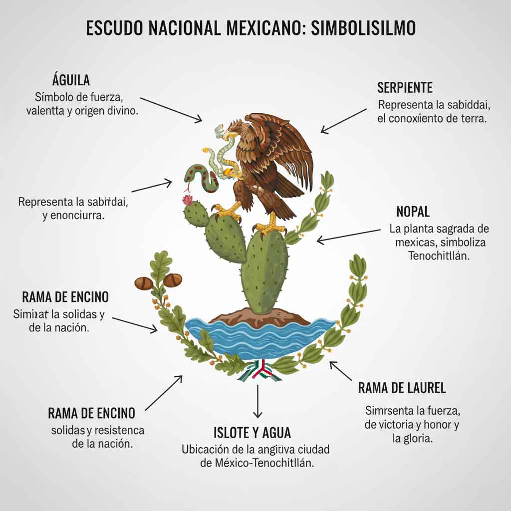 Escudo Bandera Mexico
